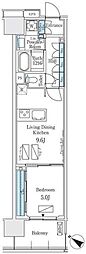 ロイヤルパークス有明 1LDKの間取図画像