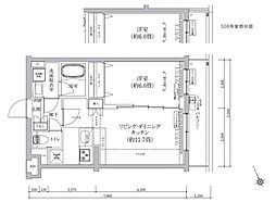 アイルグランデ押上ノースドゥーエ 1LDKの間取図画像