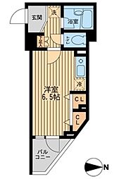 ドゥーエ西大島 3階ワンルームの間取り