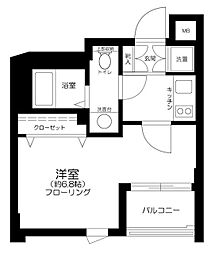 アーバイルGRANDE中野 1Kの間取図画像