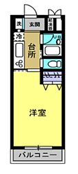グラース 1Kの間取図画像