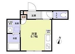 仮称豊島区要町2丁目計画 1階ワンルームの間取り