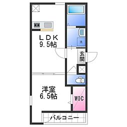 フジパレス和歌山元寺町II番館 1LDKの間取図画像