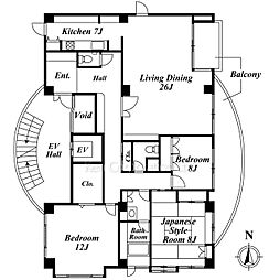 吉田マンション 3LDKの間取図画像