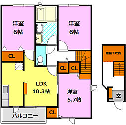 Good Impress B 2階3LDKの間取り
