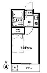 ジュネス稲田堤 1階1Kの間取り