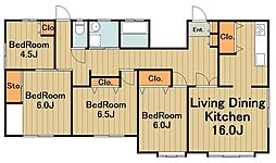 パーム2 2階4LDKの間取り