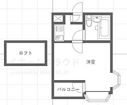 ジュネパレス越谷第10 1Kの間取図画像