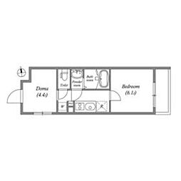 STANDZ金閣寺前 2階1Kの間取り