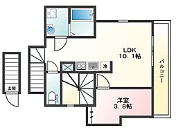 GRANT HOMES上落合 2階1LDKの間取り
