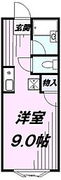 タケミコーポ ワンルームの間取図画像