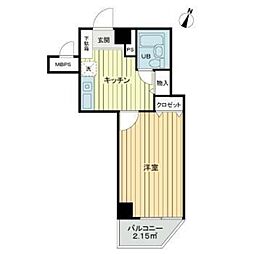 ライオンズマンション西が丘南 1Kの間取図画像