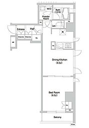 グラマシー横濱関内 1DKの間取図画像
