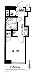 ワコーレ東村山 1Kの間取図画像