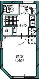 GREW Koenji Residence 3階1Kの間取り