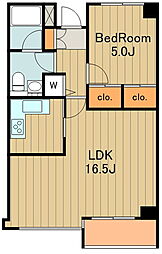 プラネット永山 3階1LDKの間取り