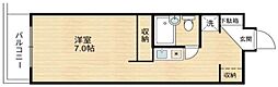 プランドール西品川 2階ワンルームの間取り