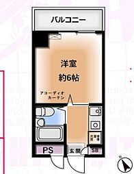 サンモールハチオウジ 1Kの間取図画像
