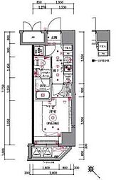 リブシティ横濱関内 1Kの間取図画像