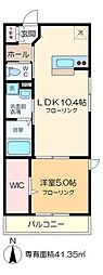 クレールメゾン 1LDKの間取図画像