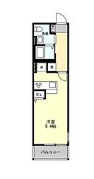 川崎市宮前区宮前平1丁目アパート ワンルームの間取図画像