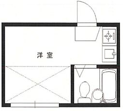 ライフピアバイオレット 2階ワンルームの間取り