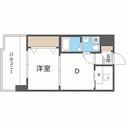 エステート・モア薬院通り 2Kの間取図画像