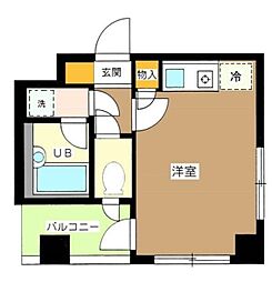 浜屋ビル ワンルームの間取図画像