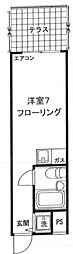 セブンスターハイツ代々木公園 ワンルームの間取図画像