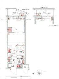 ハーモニーレジデンス神楽坂ヒルズfirst 1DKの間取図画像
