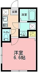 アクシオ相模原 1Kの間取図画像