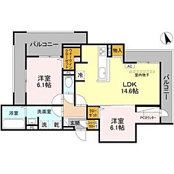 フィエルテ 2LDKの間取図画像