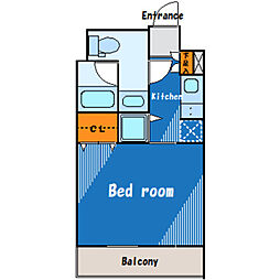 JR京浜東北・根岸線 大森駅 徒歩12分の賃貸マンション 1階1Kの間取り