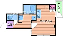 アイファースト成育 ワンルームの間取図画像