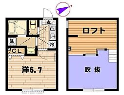 シュリップ溝の口 1Kの間取図画像