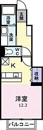アクアディジオ ワンルームの間取図画像