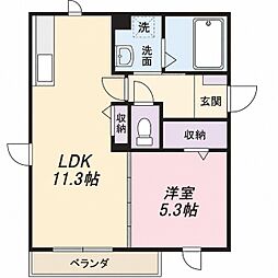 エオニオ 1LDKの間取図画像