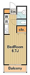アクセス多摩センター 1Kの間取図画像