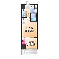 FREEDOM residence堺寺地町 1LDKの間取図画像