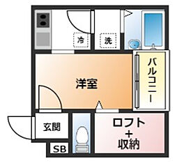 サエラ3ロイヤル ワンルームの間取図画像
