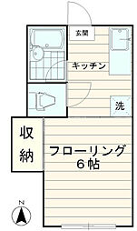 ハイムコーヤ31 2階1Kの間取り