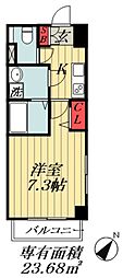 Nステージ西船橋2 1Kの間取図画像