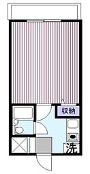 司ビル 5階1Kの間取り