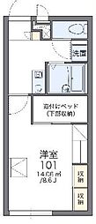 レオパレスラップウィング 1Kの間取図画像