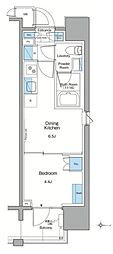 ルフォンプログレ赤羽マークス 1DKの間取図画像