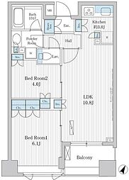 コクヨーレ日本橋 2LDKの間取図画像