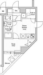 SPコート亀有 1DKの間取図画像
