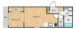 (仮称)ジーメゾン岩槻本町ヒナリア 1LDKの間取図画像