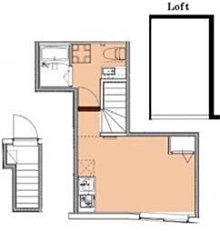 渋谷松見坂パークサイドヒルズ 2階ワンルームの間取り