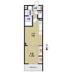 大阪市鶴見区諸口2丁目アパート 1LDKの間取図画像